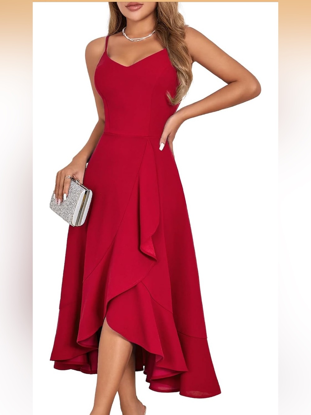 DRESSTELLS Cocktail Dress - Red, Midi M. 2837/2-dc:v